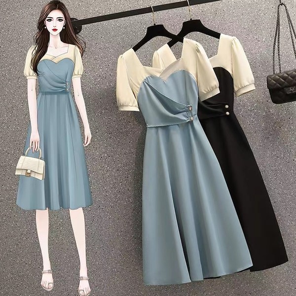 เดรสคนอ้วน เดรสสาวอวบ ชุดเดรสคนอ้วนวัยรุ่น BY PLUS SIZE Girl