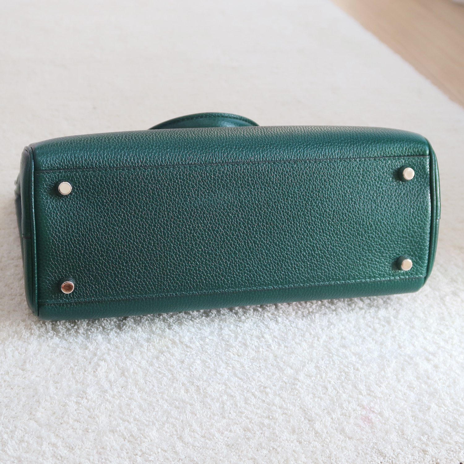 Gucci Green Grain Calfskin Zumi Top Handle Bag