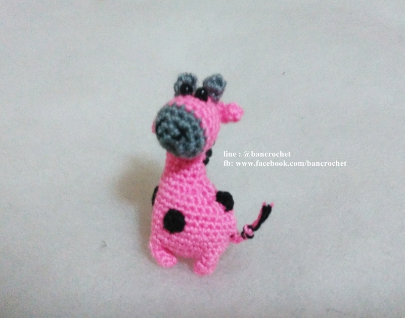 ยีราฟจิ๋วถัก ขนาด 1*2นิ้ว