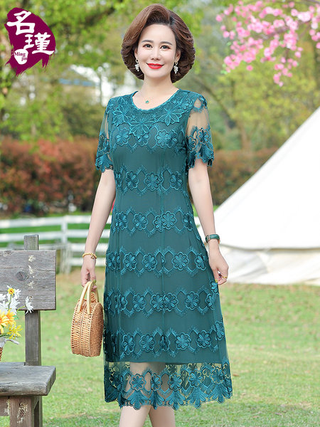 เดรสวัยผู้ใหญ่40-60ปี เดรสคุณแม่ ชุดเดรสทำงานวัยผู้ใหญ่ แบรนด์ MAMA DRESS