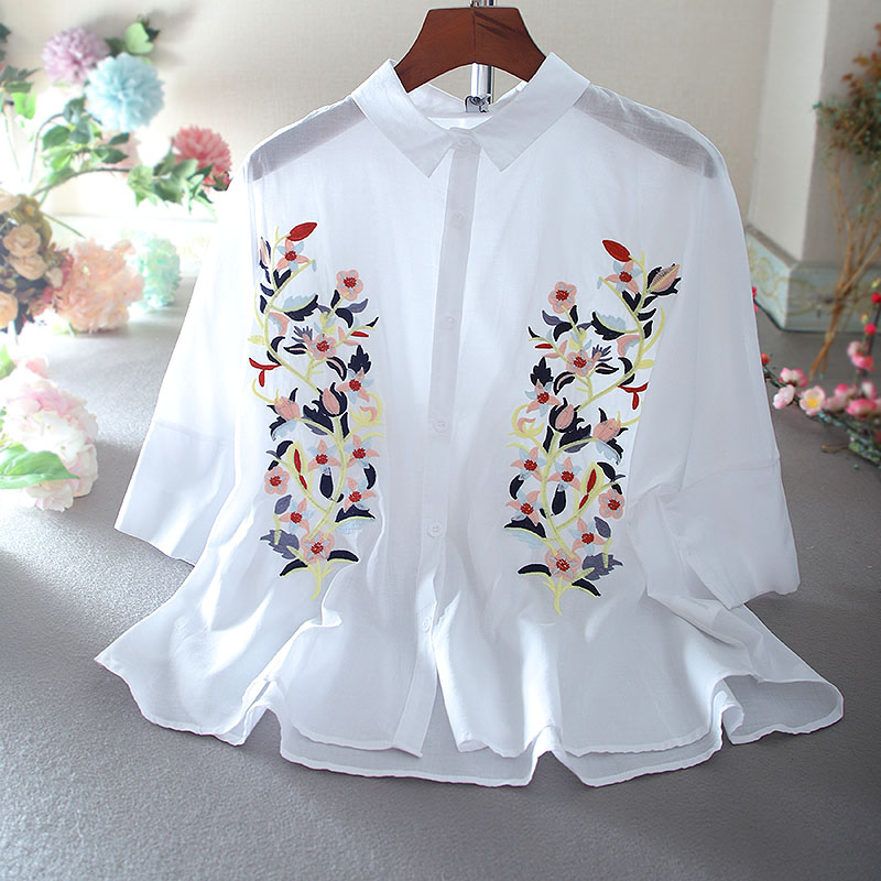 เสื้อลินิน เสื้อผ้าฝ้ายลินิน เสื้อเชิ้ตผ้าลินิน ปักลายสวยๆด้วยด้าย สไตล์VINTAGE BY Dreamroom