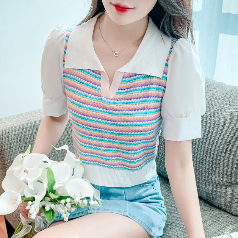 เสื้อผ้าวัยรุ่นเกาหลี เสื้อยืดวัยรุ่นผู้หญิง มีขนาด S M L XL