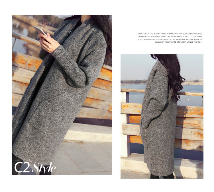 เสื้อคลุมกันหนาว ไหมพรม พร้อมส่ง เรียบหรู