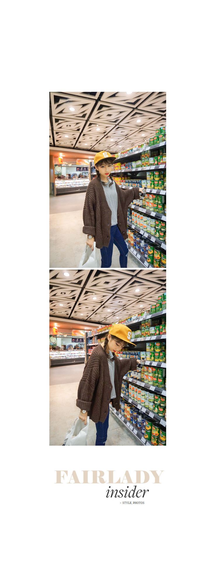 เสื้อคลุมกันหนาว ไหมพรมเนื้อนุ่ม ทรงน่ารัก สีน้ำตาล ยืดได้เยอะ พร้อมส่ง