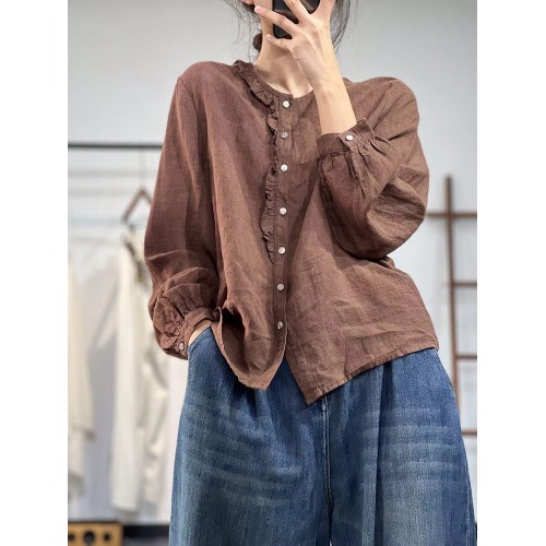 เสื้อลินิน เสื้อผ้าฝ้ายลินิน เสื้อเชิ้ตผ้าลินิน