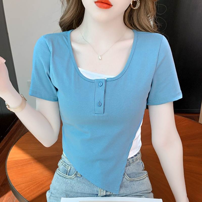 เสื้อยืดวัยรุ่นน่ารักๆ เสื้อวัยรุ่นแขนสั้น เสื้อผ้าวัยรุ่นเกาหลี แบรนด์ Wiyike