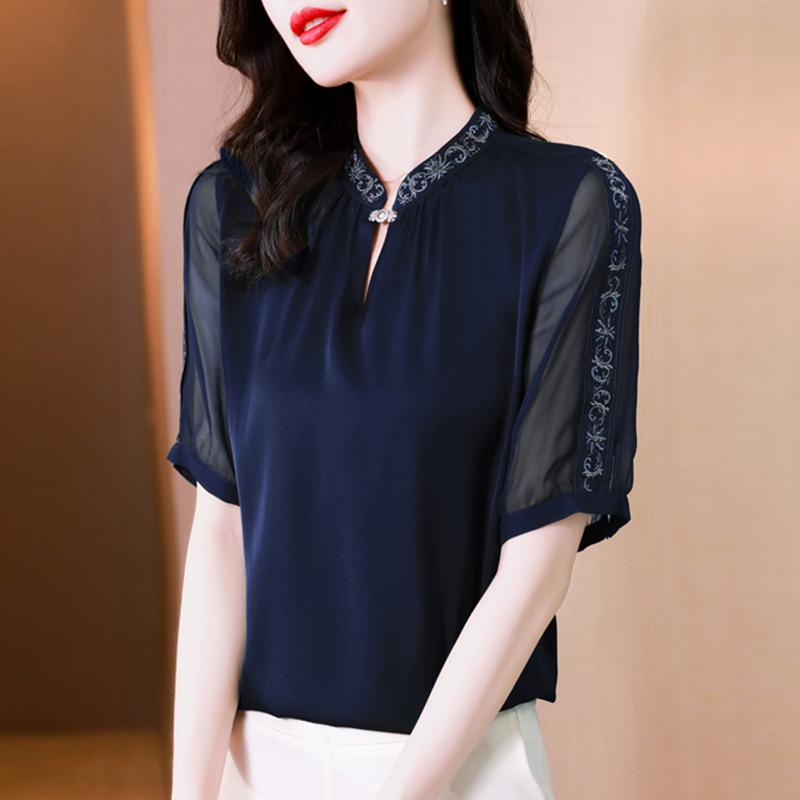 เสื้อชีฟอง เสื้อแฟชั่นสุภาพสตรีวัยผู้ใหญ่ มีไซต์ อก34นิ้ว-43นิ้ว