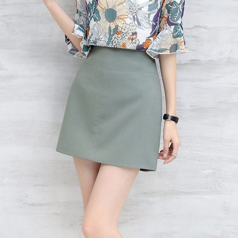 Skirt347 กระโปรงทรงเอซิปหลังสีพื้น ผ้าไมโครเนื้อดีนุ่มมีน้ำหนักใส่สบาย งานน่ารักผ้าดีทรงสวยแมทช์ง่าย **เหลือสีเขียวมิ้นท์สีเดียวค่ะ