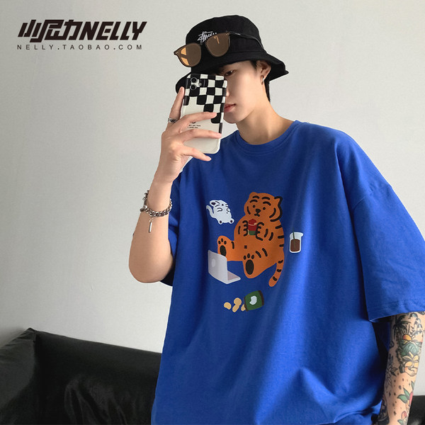 เสื้อยืดคอกลม ผู้ชาย เสื้อยืดผู้ชายเกาหลี เสื้อยืดเกาหลี แบรนด์ NELLY