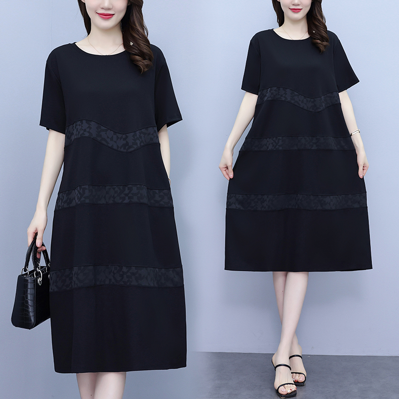 เดรสแขนสั้น มีไซส์ L-4XLอก 38-47 นิ้ว ใส่ได้ทั้งสาวหุ่นดีน่ารักจนถึงสาวอวบพลัสไซส์