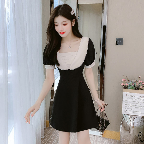 เดรสลูกไม้ เดรสชีฟองสวยๆ แขนสั้น By Meiyi women's clothing