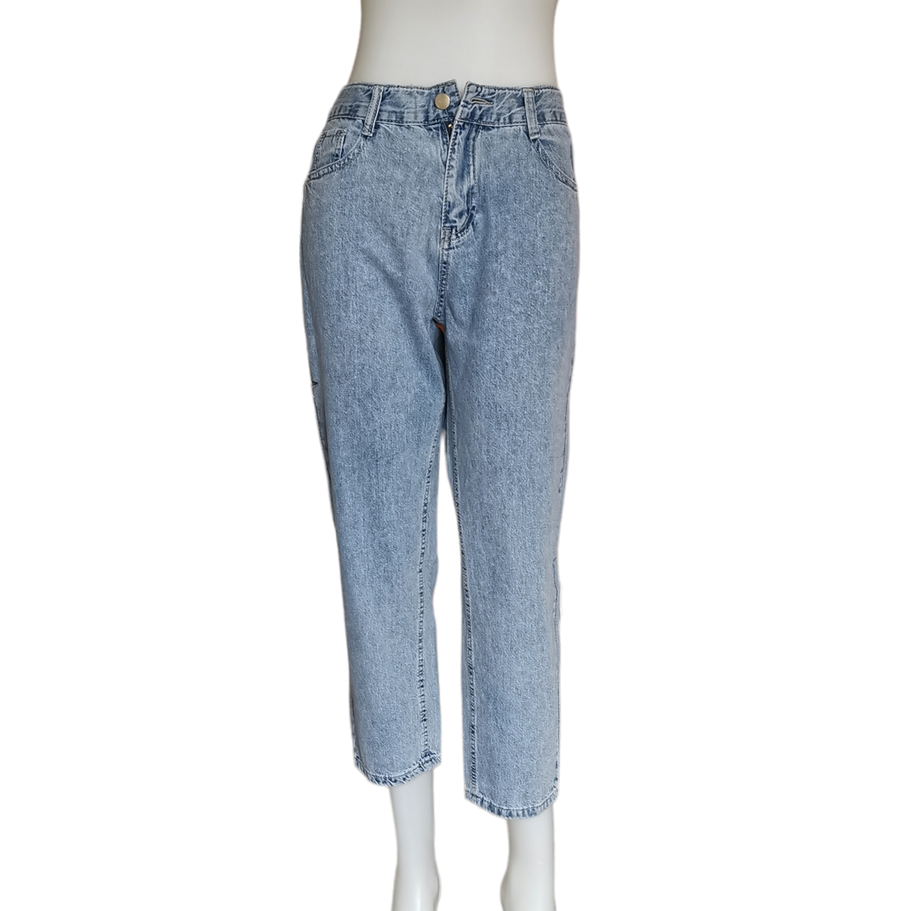 Jeans323 กางเกงยีนส์ขายาวขากระบอกทรงบอยสียีนส์อ่อนแต่งขาดด้านข้าง แฟชั่นนำเข้าเกรดพรีเมียม ผ้ายีนส์แท้เนื้อนุ่มน่าใส่ทรงสวยงานดี แมทช์กับอะไรก็เข้า
