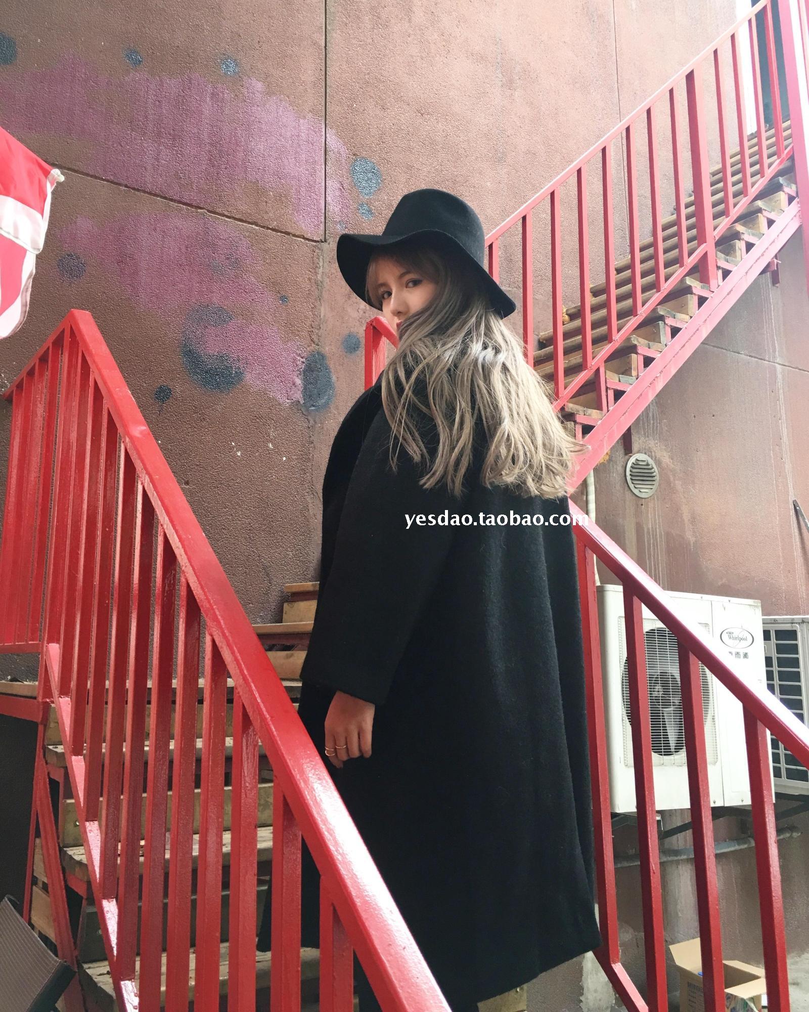 เสื้อโค้ทกันหนาว ทรงยาวโคล่ง แต่งกระเป๋า 4 จุด (กระเป๋าจริง) ผ้าวูลเนื้อละเอียด บุซับในกันลม งานดีค่าา พร้อมส่ง สีดำ