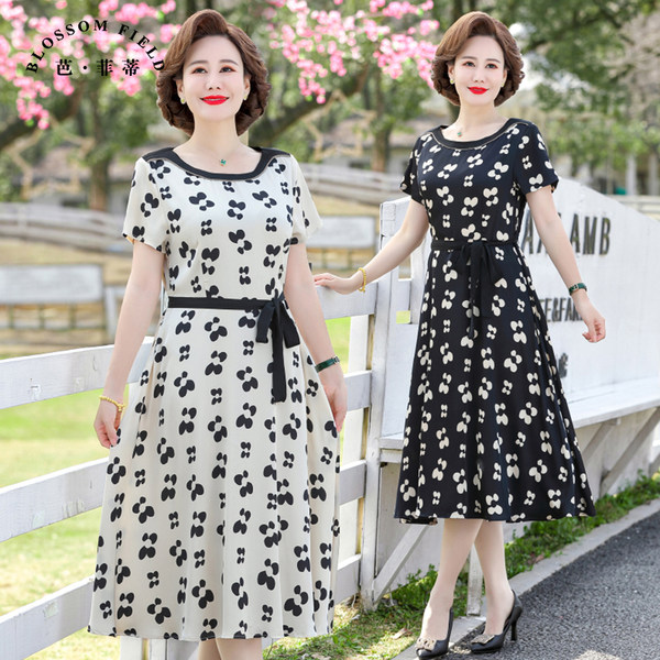 เดรสวัยผู้ใหญ่40-60ปี เดรสคุณแม่ ชุดเดรสทำงานวัยผู้ใหญ่ แบรนด์ MAMA DRESS