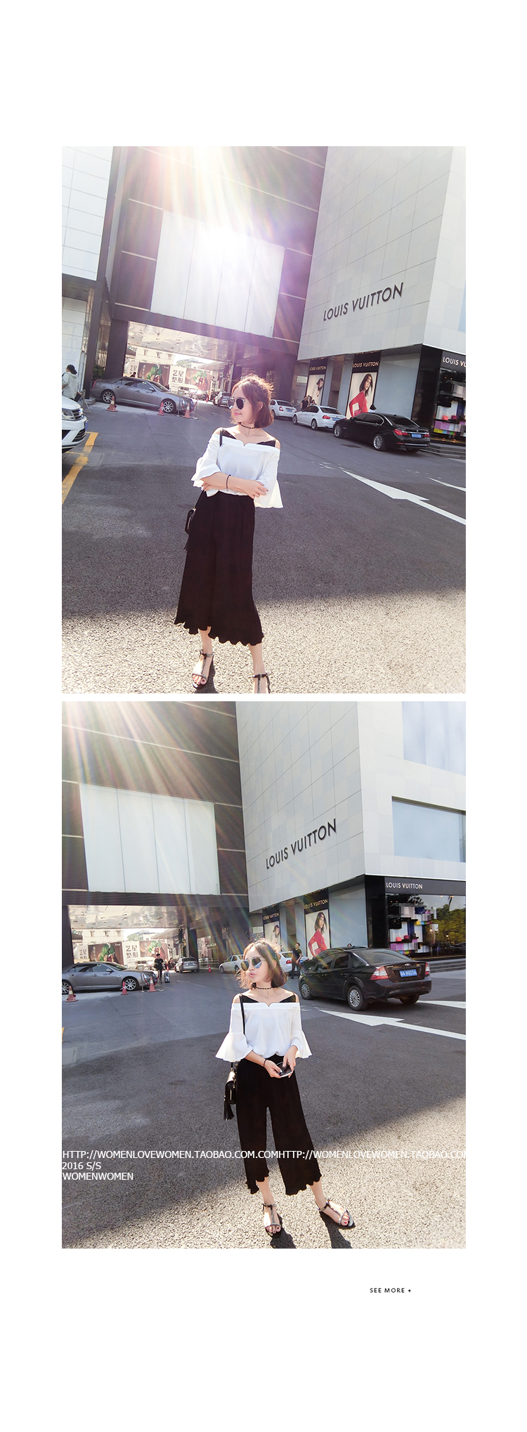 เสื้อแฟชั่น แขนสามส่วน ผ้าชีฟองมี texture เนื้อเบา ใส่สบาย samepic