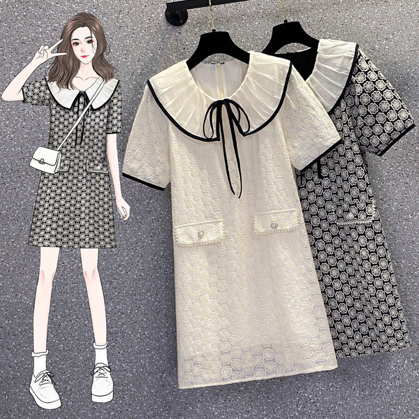 เดรสคนอ้วน เดรสสาวอวบ ชุดเดรสคนอ้วนวัยรุ่น BY PLUS SIZE Girl