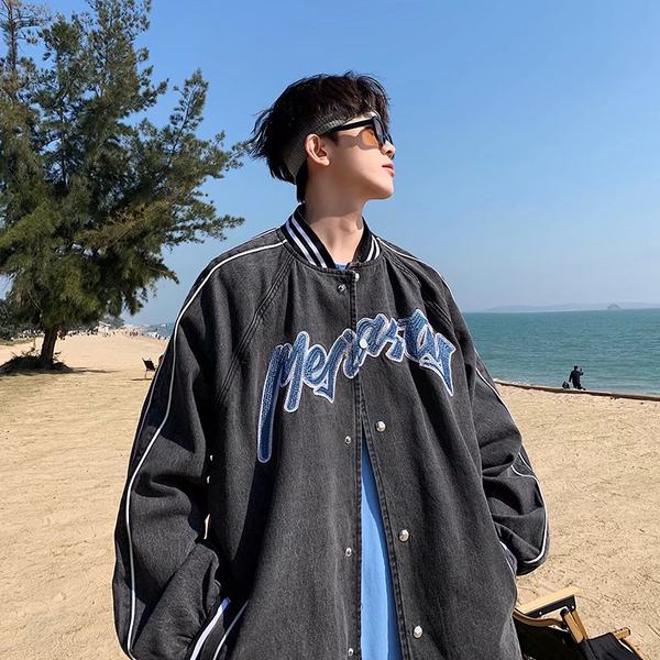เสื้อแจ็คเก็ตเบสบอล เสื้อคลุม เสื้อแขนยาวสไตล์เกาหลี