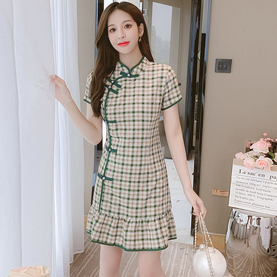 ชุดเดรสสั้น ชุดเดรสสั้นลายดอก ชุดเดรสสั้นวัยรุ่น By Meiyi women's clothing