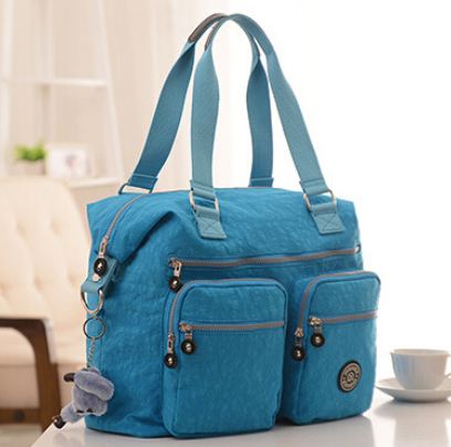 กระเป๋าถือ กระเป๋าสะพาย ผู้หญิง กระเป๋าเดินทาง ใส่เสื้อผ้า กระเป๋าผ้าไนลอนกันน้ำ ทรงสี่เหลี่ยม ใบใหญ่ มีช่องซิปหลายช่อง กระเป๋าวัยรุ่น ท่องเที่ยว เก๋ ๆ 953685