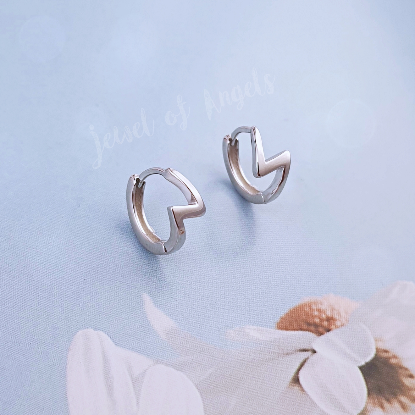 ต่างหูเงินแท้ S925 รุ่น Bolt ต่างหูห่วงสายฟ้า มินิมอล สูง11.2mm เงินแท้ทั้งชิ้น Silver925 ต่างหูผู้ชาย ต่างหูผู้หญิง ตุ้มหูเงินแฟชั่น