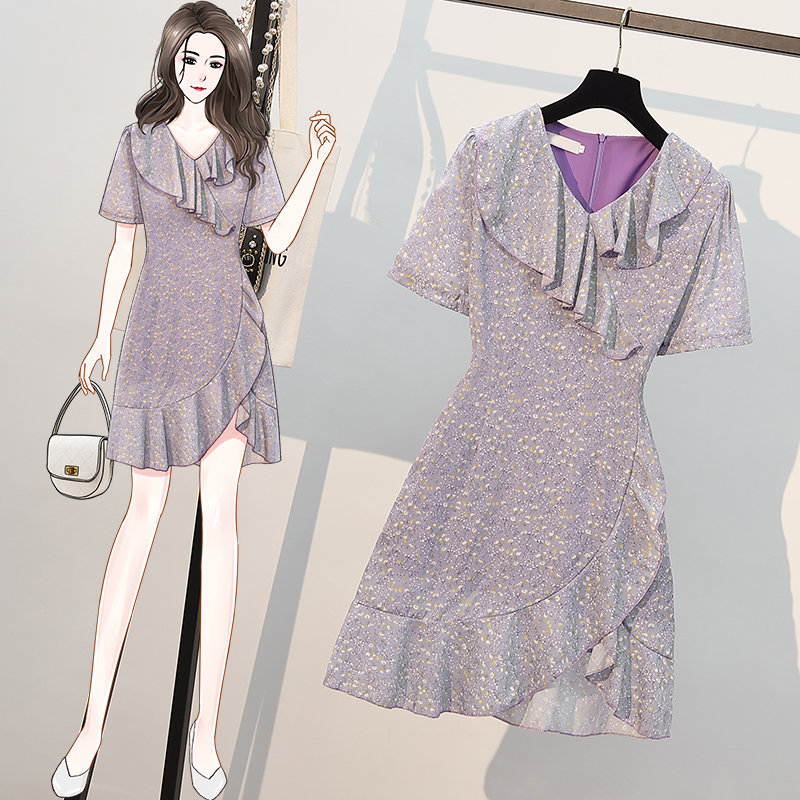 เดรสแขนสั้น มีไซส์ L-4XLอก 38-47 นิ้ว ใส่ได้ทั้งสาวหุ่นดีน่ารักจนถึงสาวอวบพลัสไซส์