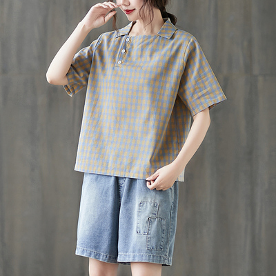 เสื้อผ้าฝ้ายสไตล์วินเทจ Meimei plus size