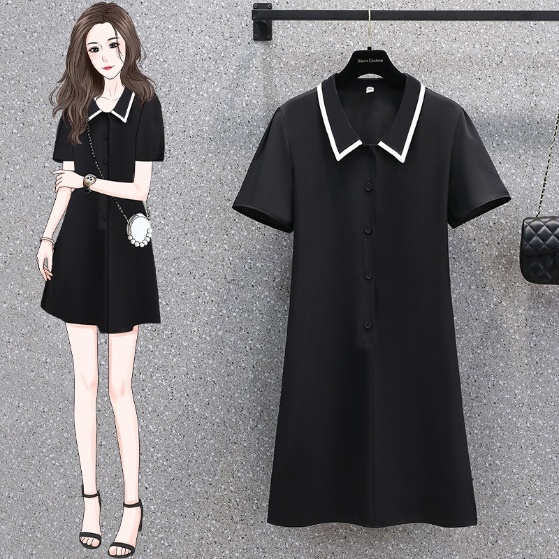 เดรสแขนสั้น มีไซส์ L-4XLอก 38-47 นิ้ว ใส่ได้ทั้งสาวหุ่นดีน่ารักจนถึงสาวอวบพลัสไซส์