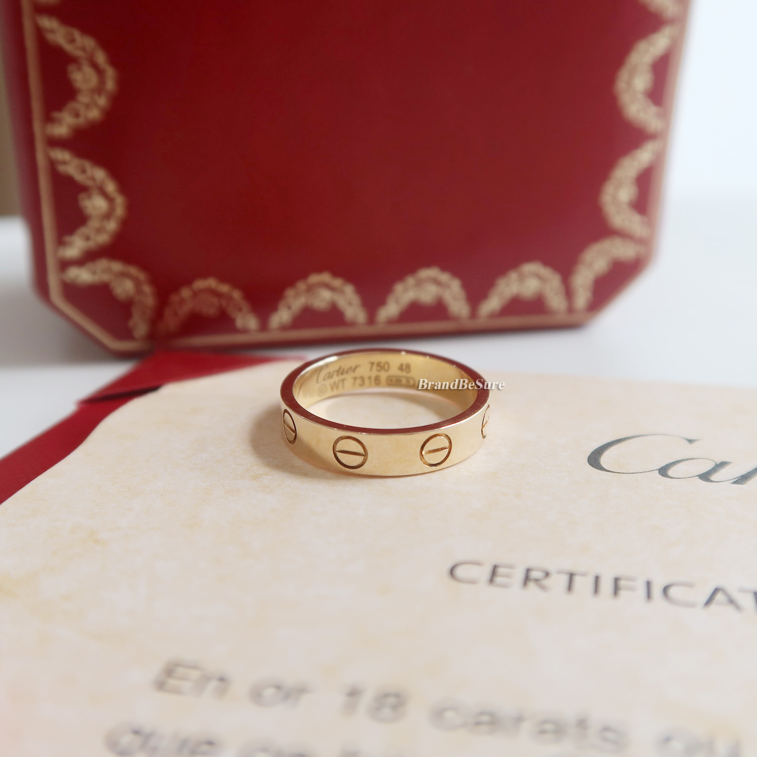 Cartier Yellow Gold Love Small Rings Size : 48