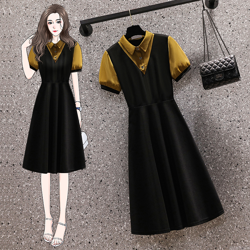 เดรสแขนสั้น มีไซส์ L-4XLอก 38-47 นิ้ว ใส่ได้ทั้งสาวหุ่นดีน่ารักจนถึงสาวอวบพลัสไซส์