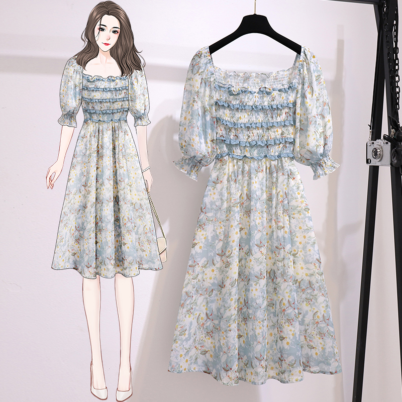 เดรสแขนสั้น มีไซส์ L-4XLอก 38-47 นิ้ว ใส่ได้ทั้งสาวหุ่นดีน่ารักจนถึงสาวอวบพลัสไซส์