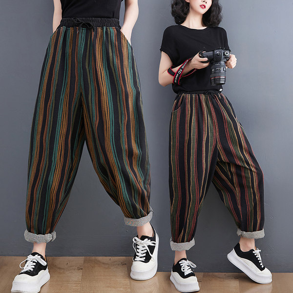 กางเกงยีนส์ญี่ปุ่น กางเกงยีนส์เอวยืด กางเกงยีนส์ขายาว By LZcotton and linen