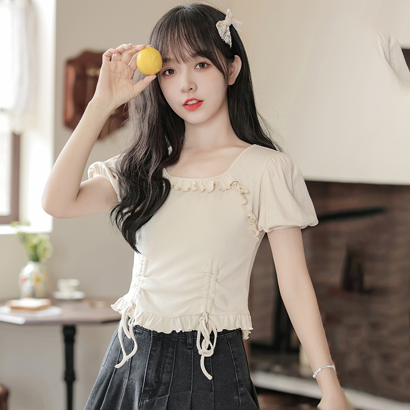 เสื้อผ้าวัยรุ่นเกาหลี เสื้อยืดวัยรุ่นผู้หญิง มีขนาด S M L XL
