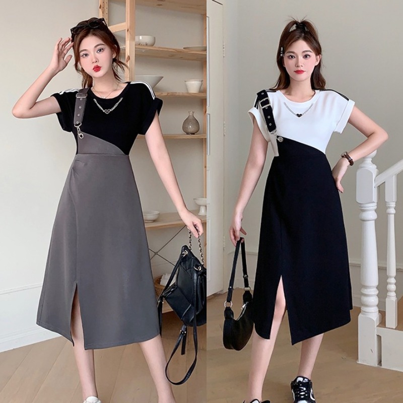 เดรสแขนสั้น มีไซส์ L-4XLอก 38-47 นิ้ว ใส่ได้ทั้งสาวหุ่นดีน่ารักจนถึงสาวอวบพลัสไซส์ จัดส่งฟรี! ทักแชทสั่งซื้อ
