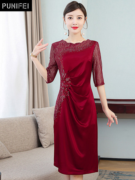 เดรสวัยผู้ใหญ่40-60ปี เดรสคุณแม่ ชุดเดรสทำงานวัยผู้ใหญ่ แบรนด์ MAMA DRESS