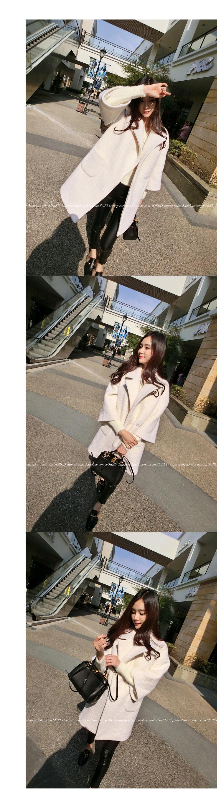 Over Coat ทรงโคล่ง ผ้าสำลีเนื้อเรียบสีขาว บุซับในกันลมกันหนาว พร้อมส่ง ขาว