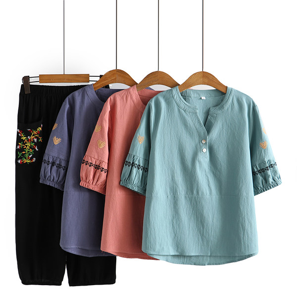 เสื้อลินินสไตล์ผู้ใหญ่ เสื้อคุณแม่ เสื้อผู้ใหญ่ แบรนด์ LININ
