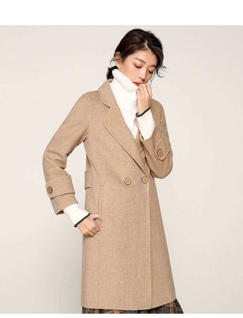 โอเวอร์โค้ท overcoat สไตล์ยุโรป กระดุมทอง แบบแขนเต่อ คาดหลัง ใส่ง่ายเข้ากับทุกชุด กันหนาวได้ดี พร้อมส่ง สีน้ำตาลอ่อน