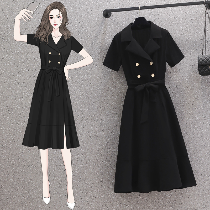 เดรสแขนสั้น มีไซส์ L-4XLอก 38-47 นิ้ว ใส่ได้ทั้งสาวหุ่นดีน่ารักจนถึงสาวอวบพลัสไซส์