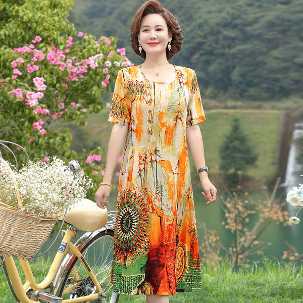 เดรสวัยผู้ใหญ่40-60ปี เดรสคุณแม่ ชุดเดรสทำงานวัยผู้ใหญ่ แบรนด์ MAMA DRESS