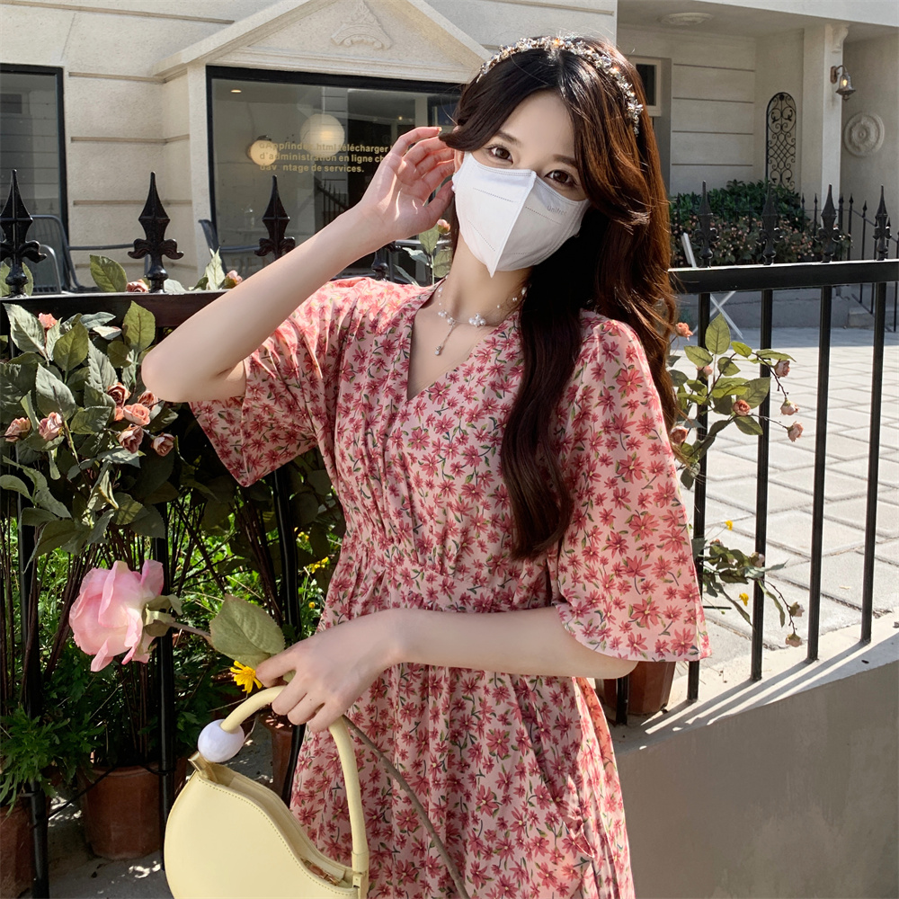 เดรสแขนสั้น มีไซส์ L-4XLอก 38-47 นิ้ว ใส่ได้ทั้งสาวหุ่นดีน่ารักจนถึงสาวอวบพลัสไซส์