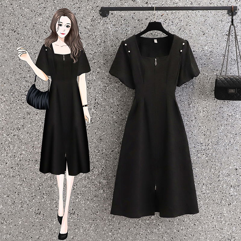เดรสแขนสั้น มีไซส์ L-4XLอก 38-47 นิ้ว ใส่ได้ทั้งสาวหุ่นดีน่ารักจนถึงสาวอวบพลัสไซส์