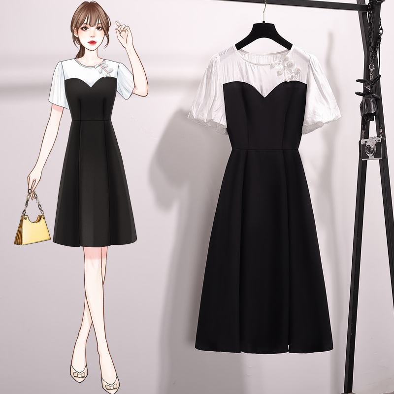 เดรสแขนสั้น มีไซส์ L-4XLอก 38-47 นิ้ว ใส่ได้ทั้งสาวหุ่นดีน่ารักจนถึงสาวอวบพลัสไซส์