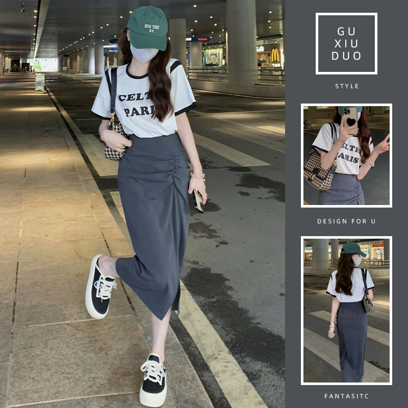เดรสแขนสั้นมีไซส์L-4XLอก38-47นิ้ว