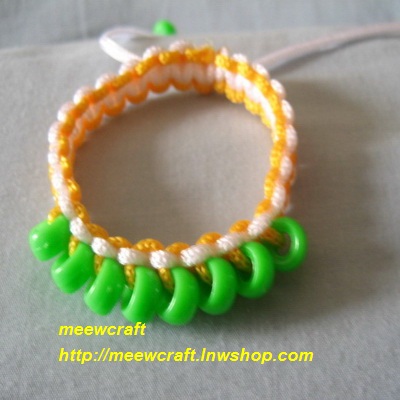 สร้อยข้อมือเชือกร่มแบบเลื่อนได้#Bra057 size6"