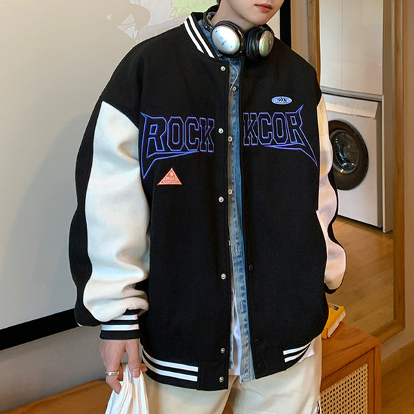 เสื้อแจ็คเก็ตเบสบอล เสื้อคลุม เสื้อแขนยาวสไตล์เกาหลี