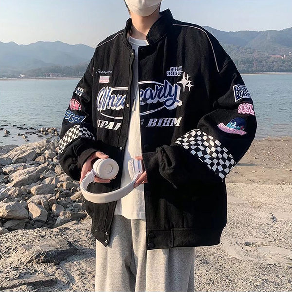 เสื้อแจ็คเก็ตเบสบอล เสื้อคลุม เสื้อแขนยาวสไตล์เกาหลี