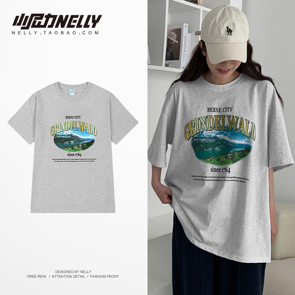 เสื้อยืดคอกลม ผู้ชาย เสื้อยืดผู้ชายเกาหลี เสื้อยืดเกาหลี แบรนด์ NELLY