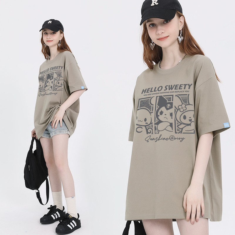 เสื้อผ้าวัยรุ่นเกาหลี เสื้อยืดวัยรุ่นผู้หญิง มีขนาด S M L XL