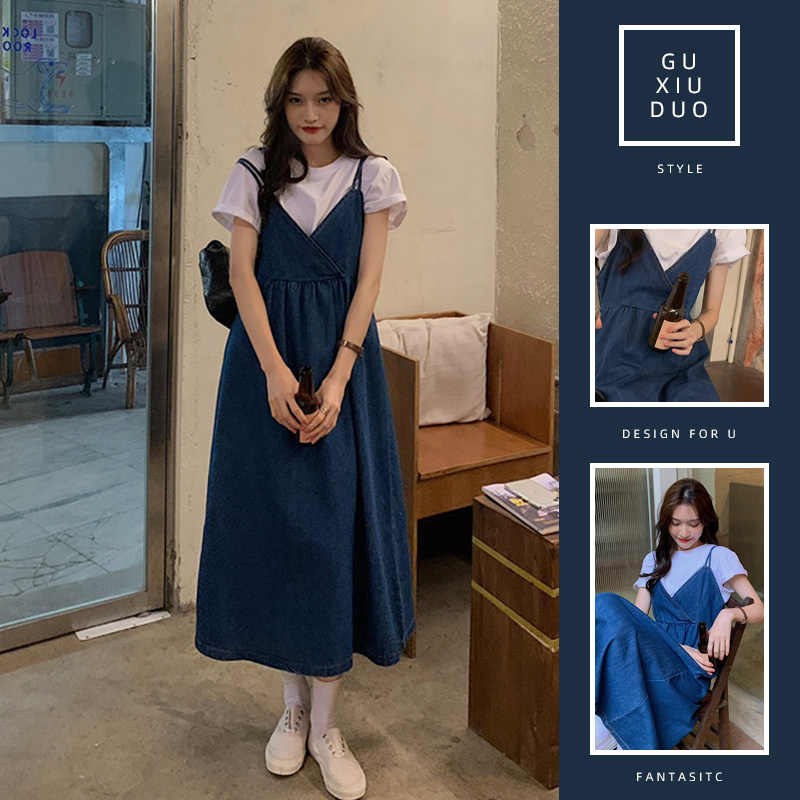เดรสแขนสั้นมีไซส์L-4XLอก38-47นิ้ว