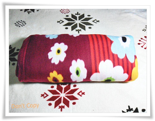 ผ้าห่ม ผ้าสำลี เนื้อนุ่ม 5 ฟุต สีแดง ลายดอกไม้ tw004